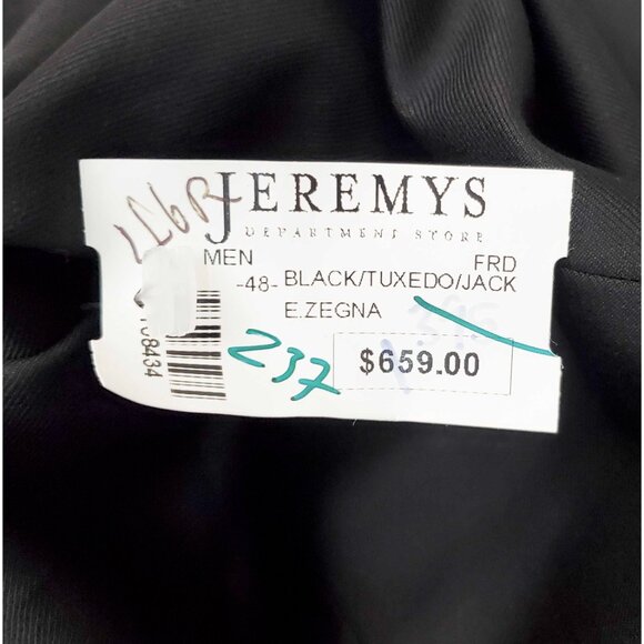Ermenegildo Zegna Mens One Button Evening Jacket Black Formal Tuxedo Blazer NWT - Picture 5 of 8